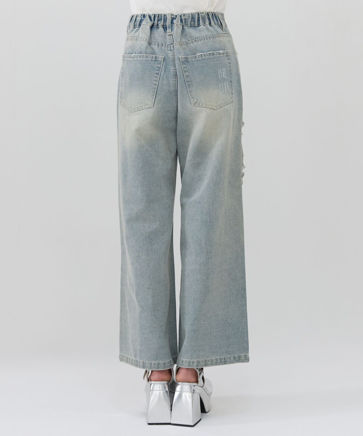 REDYAZEL「ダメージワイドデニムパンツ」|その他|