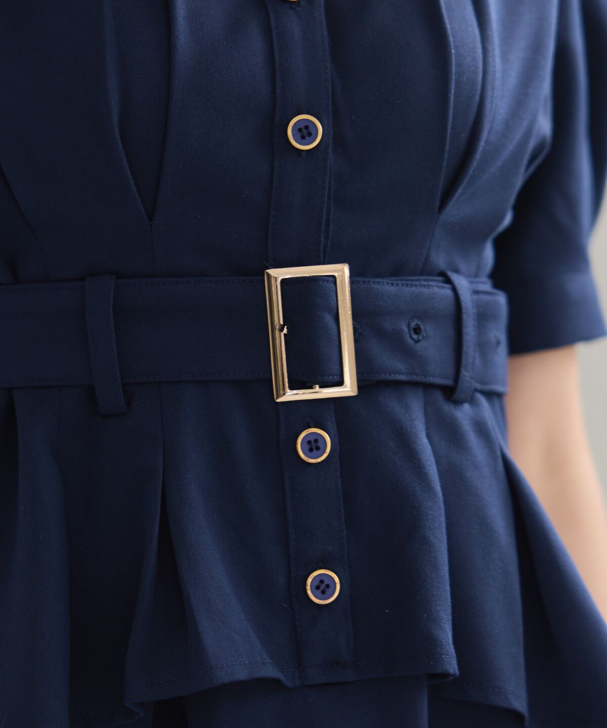 REDYAZEL「ペプラムシャツワンピース」|ワンピース|