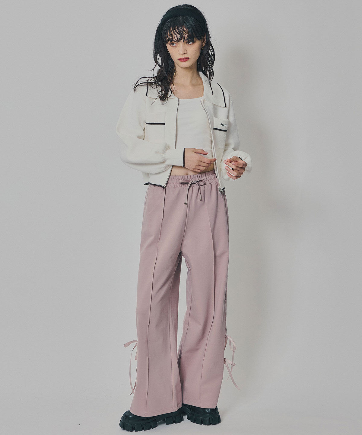 REDYAZEL「ダブルリボンラインイージーパンツ」|その他|