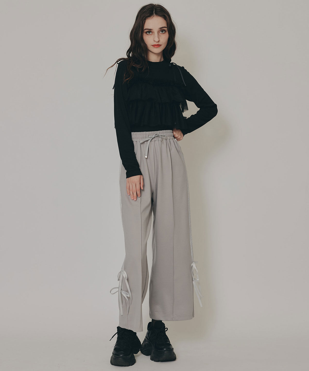 REDYAZEL「ダブルリボンラインイージーパンツ」|その他|