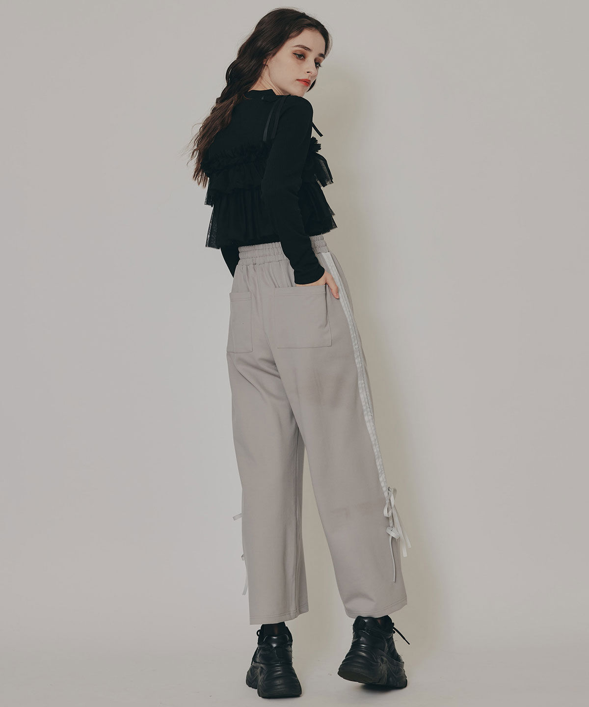 REDYAZEL「ダブルリボンラインイージーパンツ」|その他|