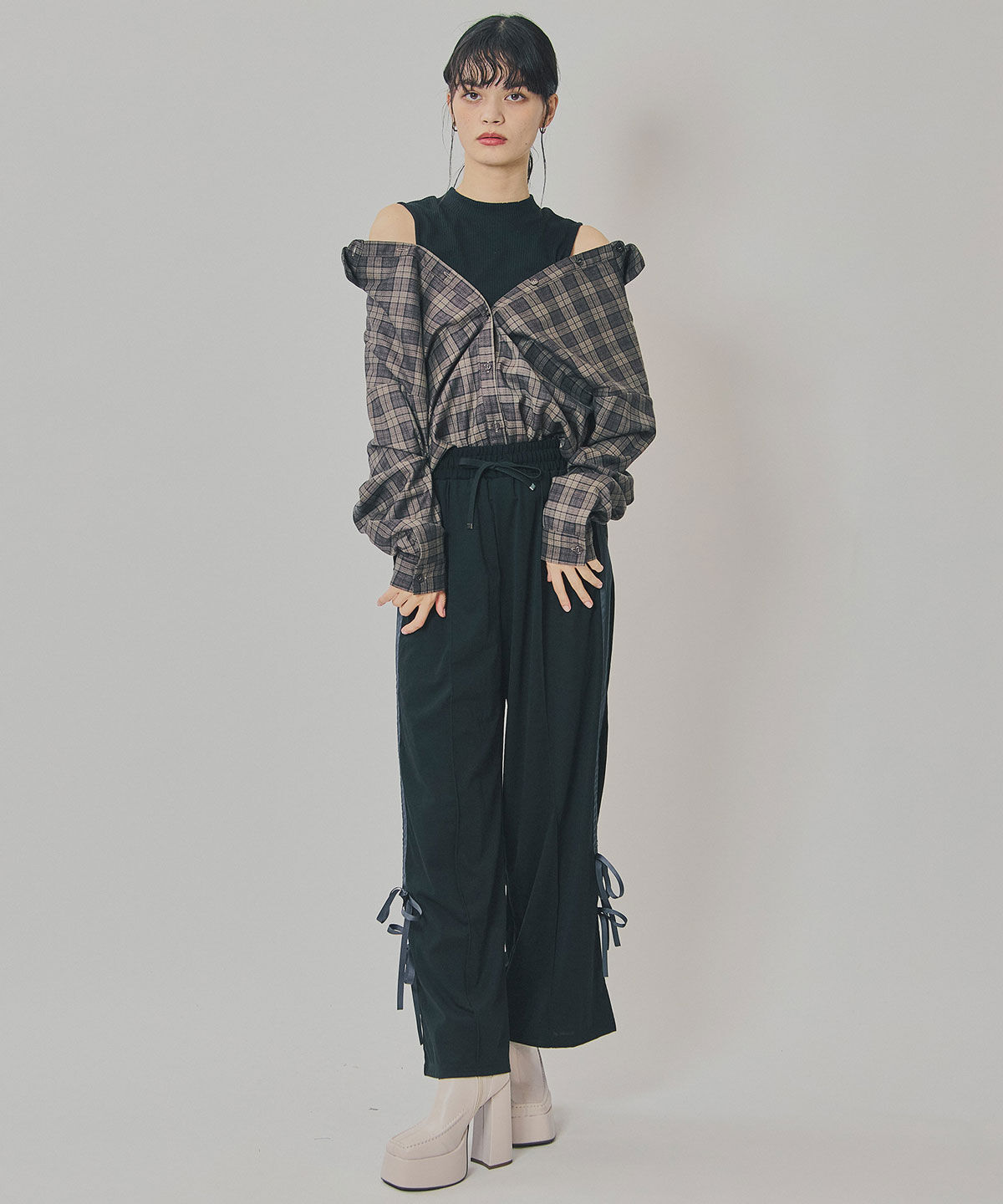 REDYAZEL「ダブルリボンラインイージーパンツ」|その他|