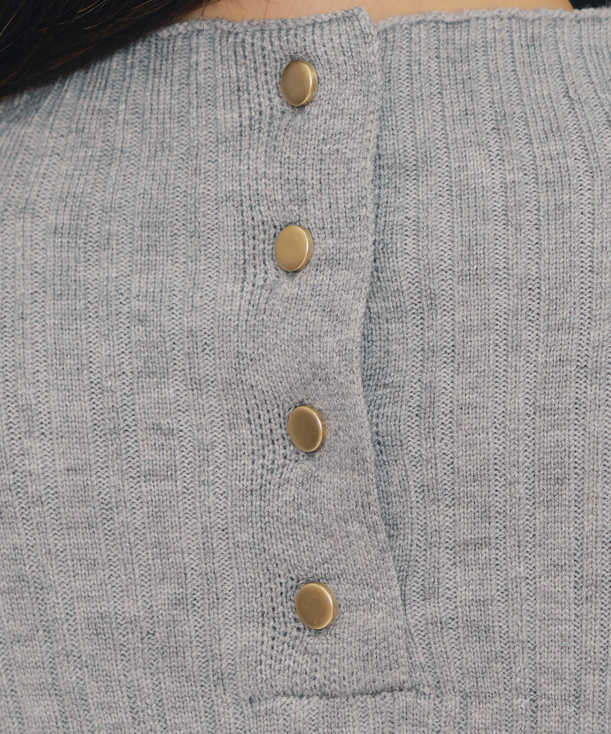 REDYAZEL「レイヤードデザインランダムリブニットプルオーバー」|ニット・セーター|