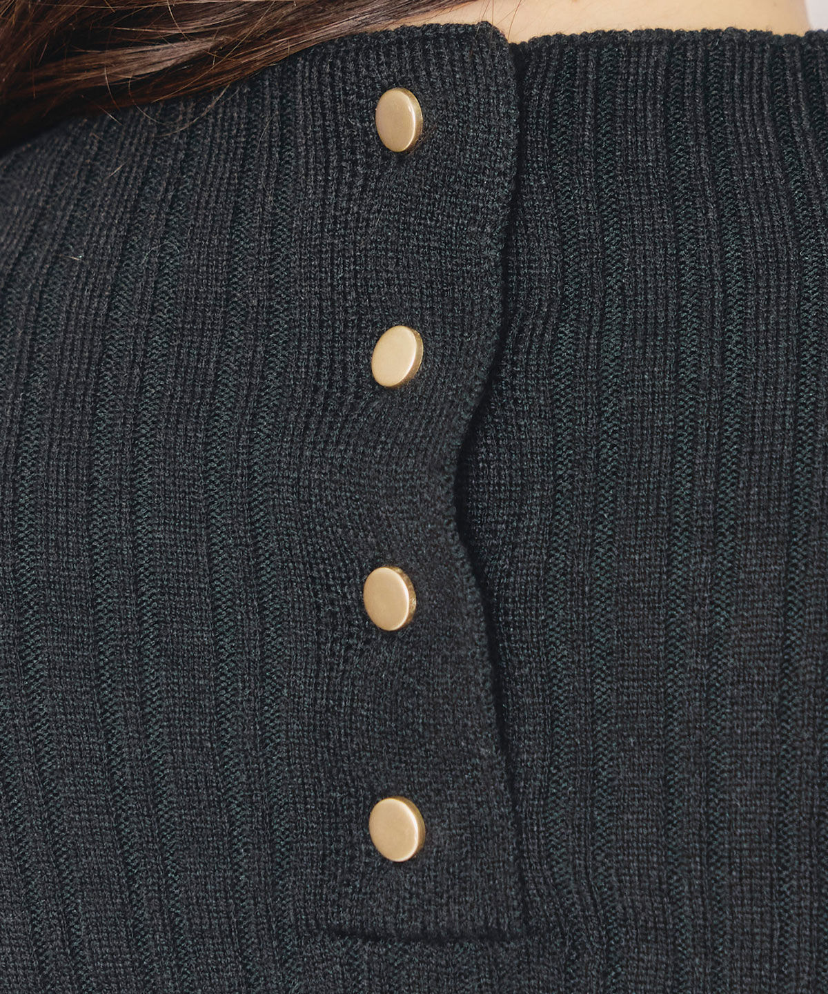 REDYAZEL「レイヤードデザインランダムリブニットプルオーバー」|ニット・セーター|