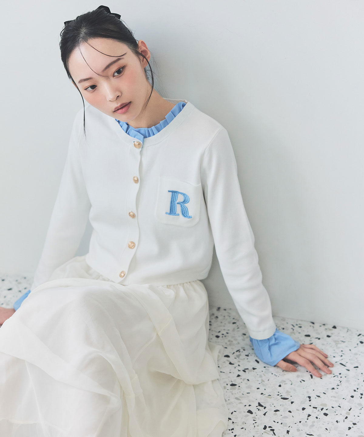 REDYAZEL「タックバルーンボリュームシフォンロングスカート」|フレア|