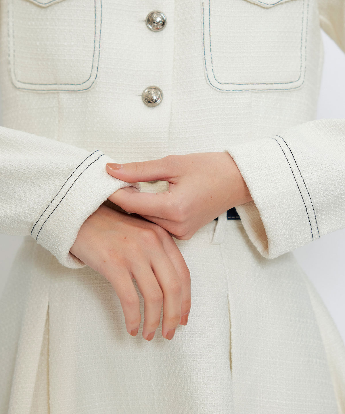 REDYAZEL「ダブルステッチツイードブラウス&times;フレアロングスカートセットアップ」|ワンピース|