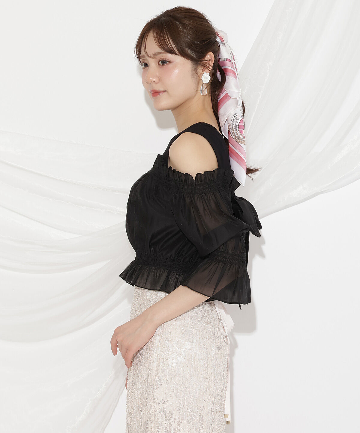 WILLSELECTION「レイヤード風オフショルニットプルオーバー」|ニット・セーター|