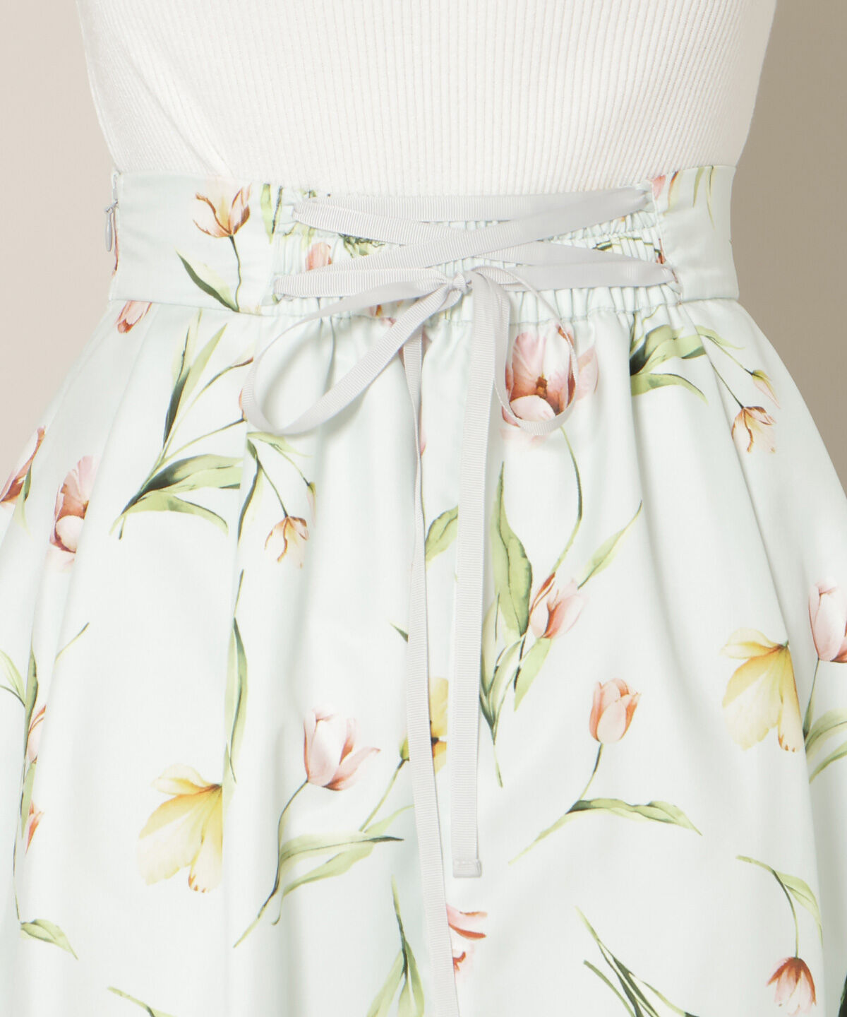 WILLSELECTION「チューリッププリントタックフレアスカート」|フレア|