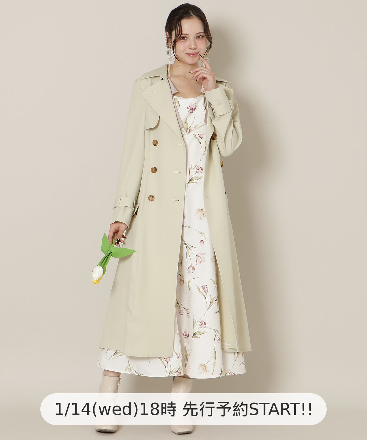 WILLSELECTION「オリジナルフレアトレンチコート」|トレンチコート|ミント