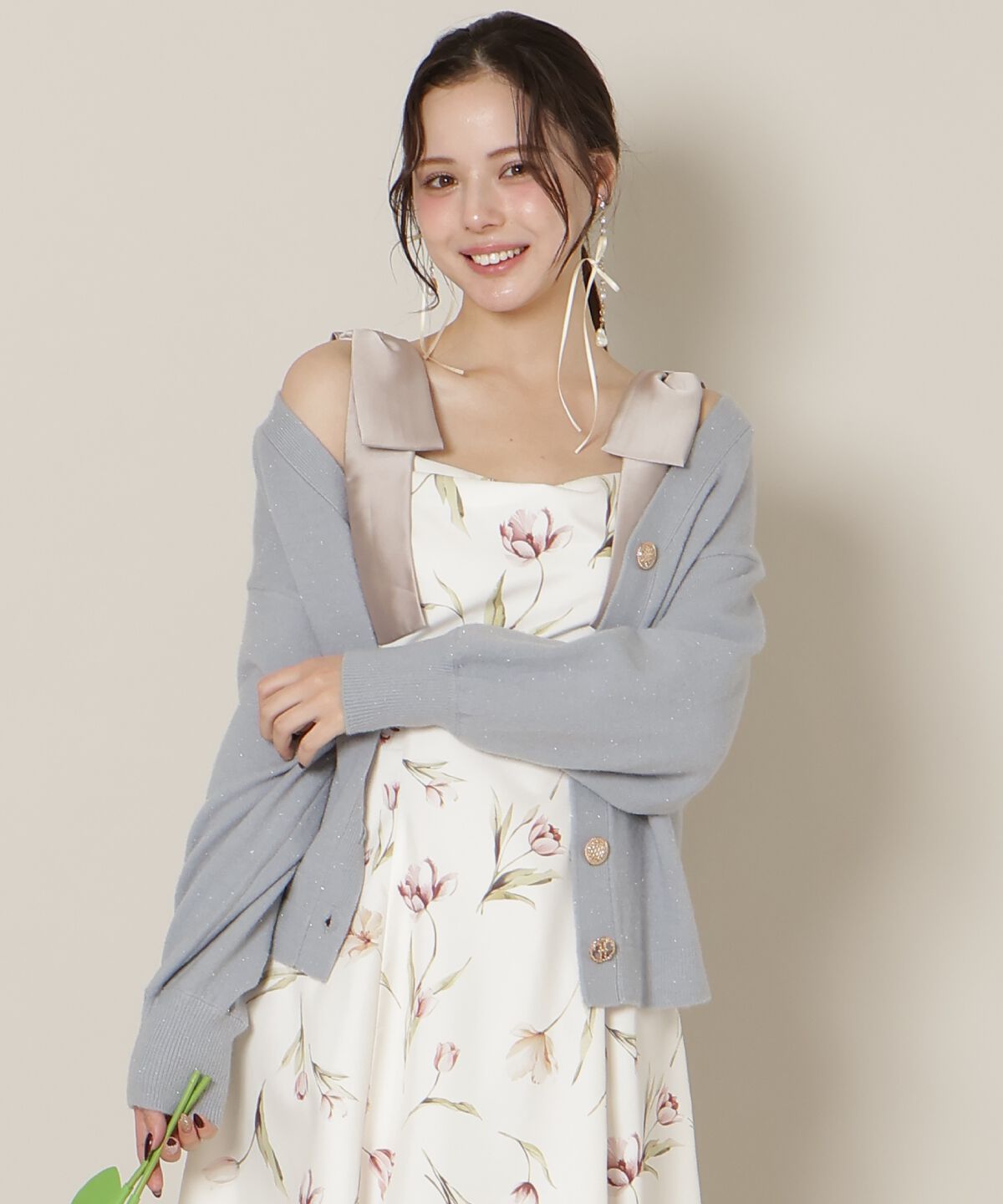 WILLSELECTION「ミドルゲージカーディガン」|カーディガン|ブルー