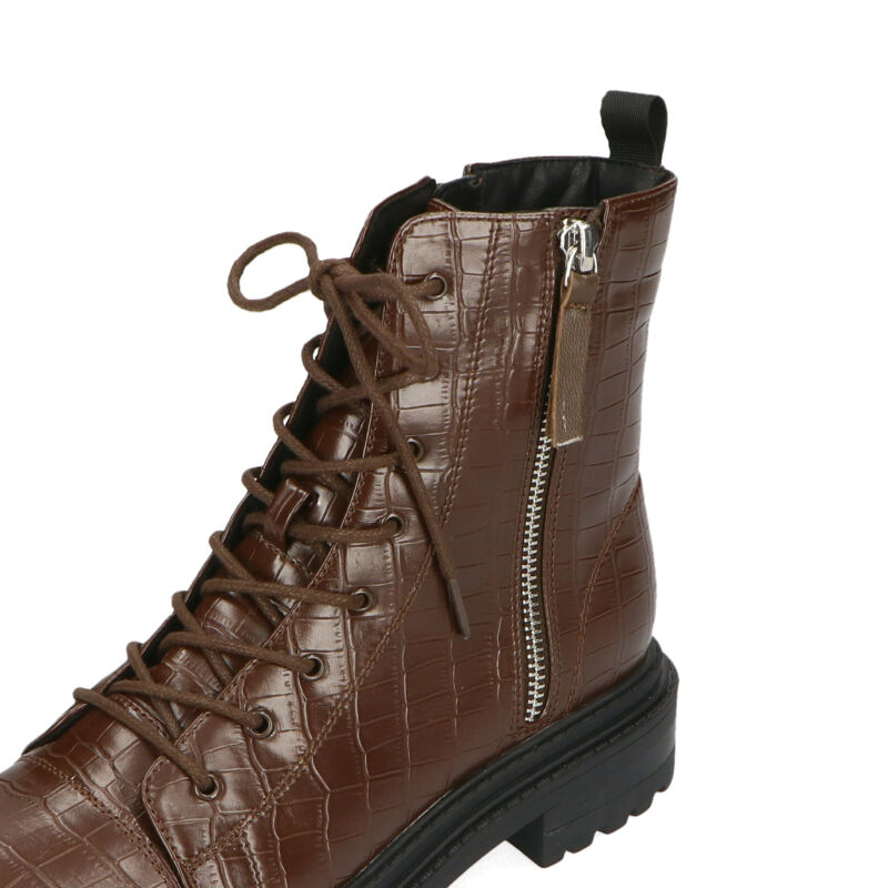 ORiental TRaffic「厚底型押しレースアップブーツ/15404」|ショートブーツ|