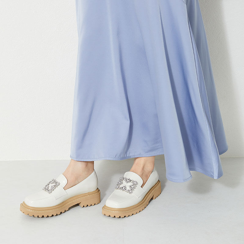 ORiental TRaffic「ビジューモチーフエナメルローファー/31113」|パンプス|