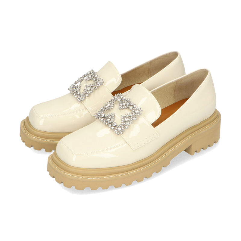 ORiental TRaffic「ビジューモチーフエナメルローファー/31113」|パンプス|