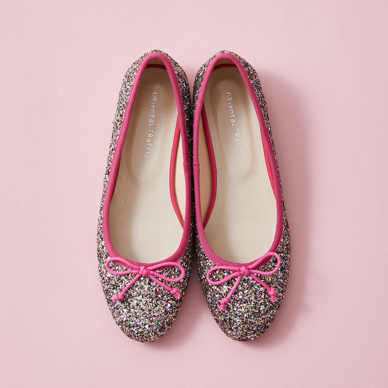 ORiental TRaffic「グリッターバレエシューズ/31125」|パンプス|PINK