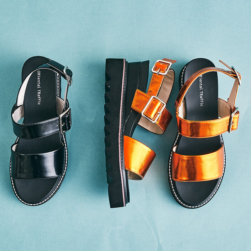 ORiental TRaffic「【アウトレット価格】厚底ワイドベルトサンダル/41210」|サンダル|ORANGE