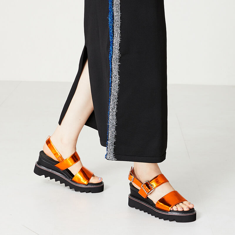 ORiental TRaffic「【アウトレット価格】厚底ワイドベルトサンダル/41210」|サンダル|