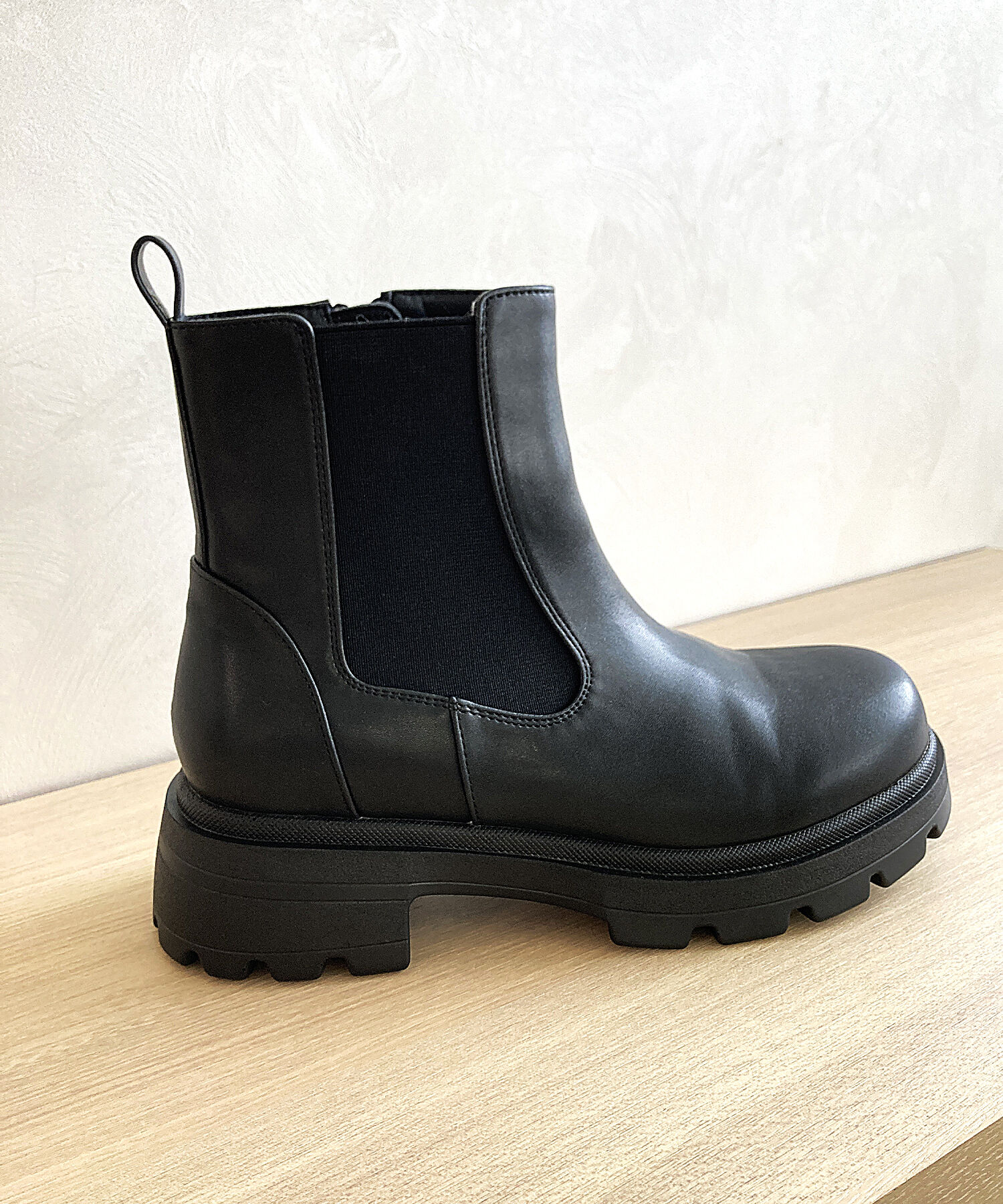 ORiental TRaffic「タンクソール サイドゴア ショートブーツ /41414 軽い ファスナー付き」|ショートブーツ|