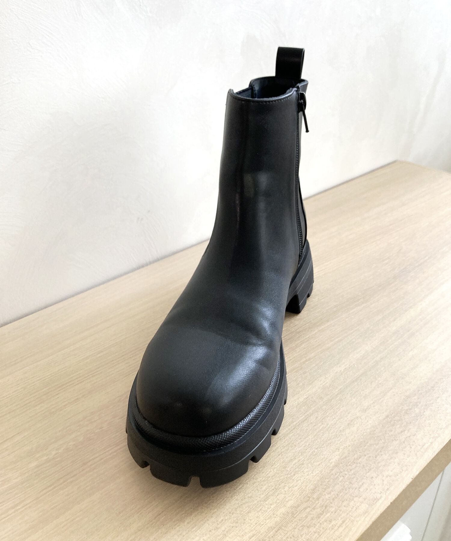 ORiental TRaffic「タンクソール サイドゴア ショートブーツ /41414 軽い ファスナー付き」|ショートブーツ|