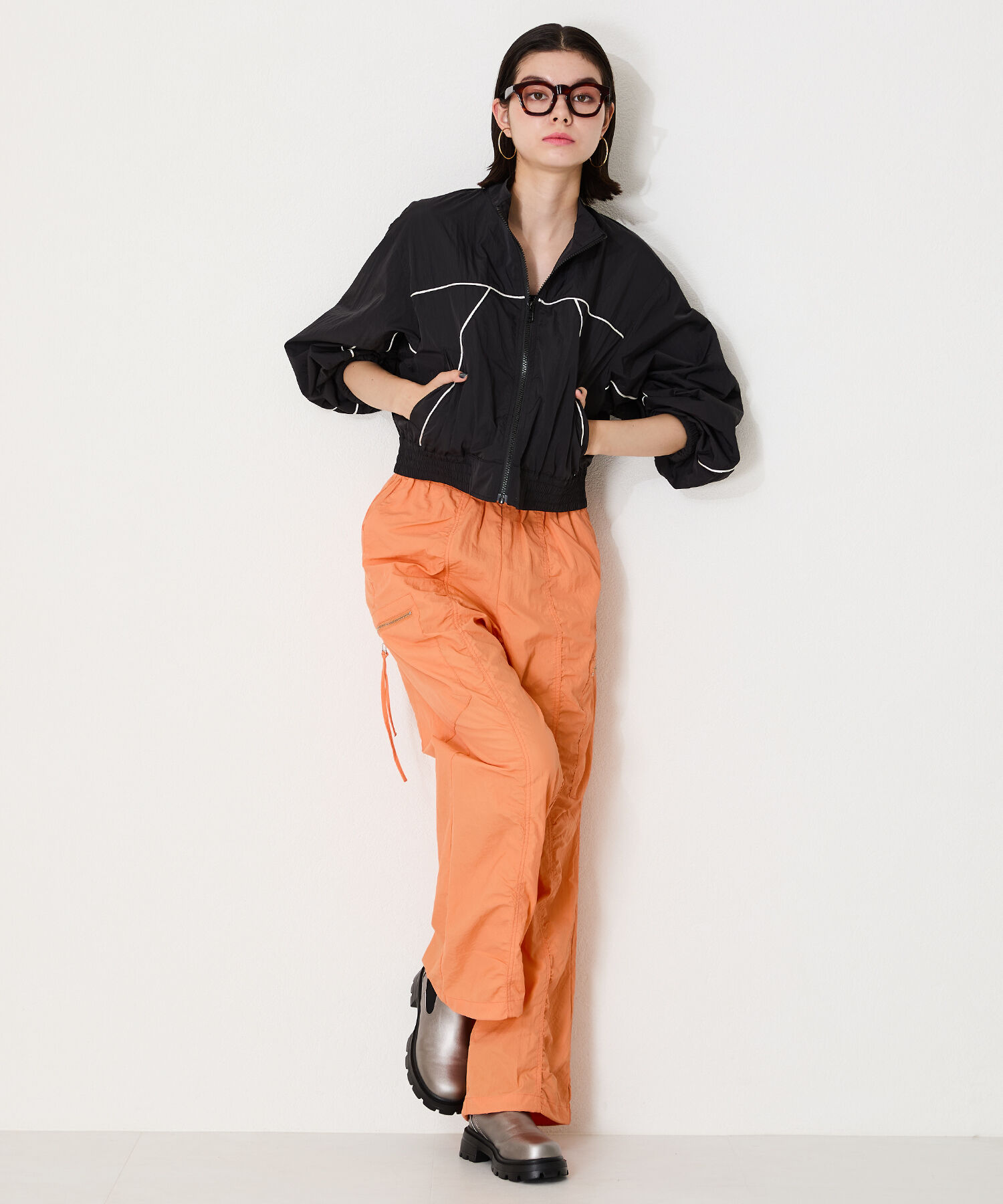 ORiental TRaffic「タンクソール サイドゴア ショートブーツ /41414 軽い ファスナー付き」|ショートブーツ|