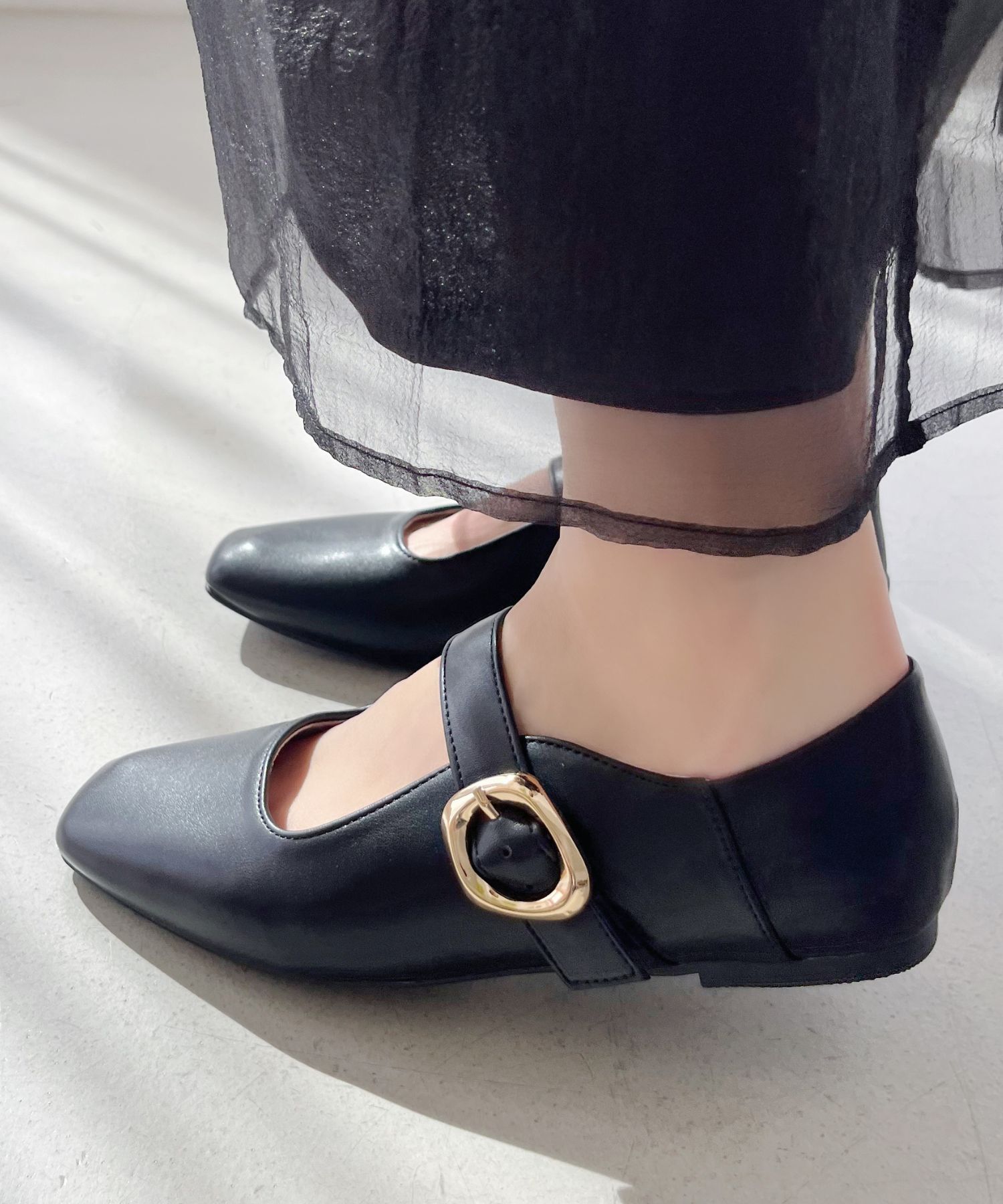 WA Oriental TRaffic「柔らか ストラップ フラット パンプス /52104 フィット クッション」|パンプス|