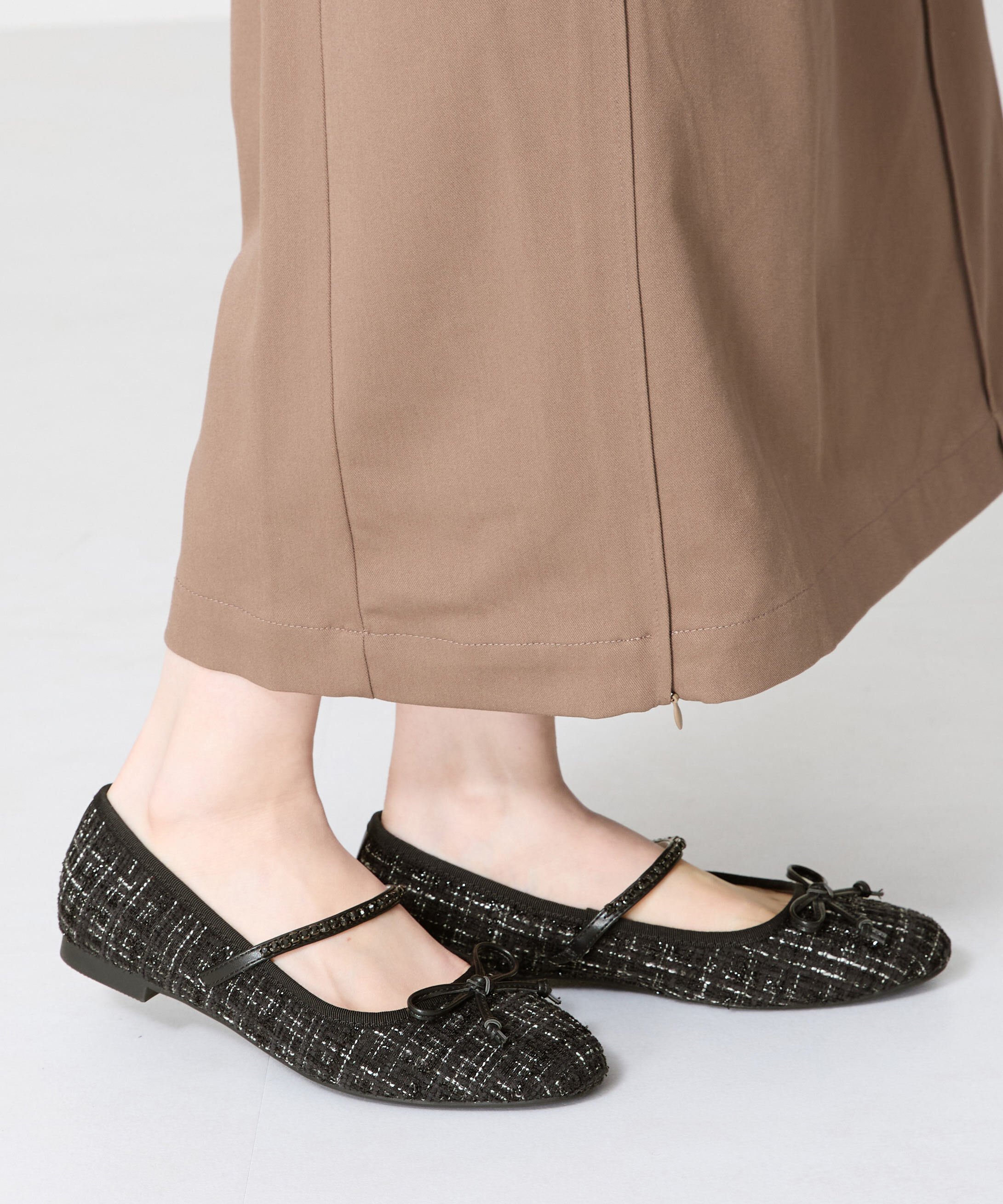 ORiental TRaffic「●2025春夏新作●ツイードバレエストラップパンプス/51106」|パンプス|