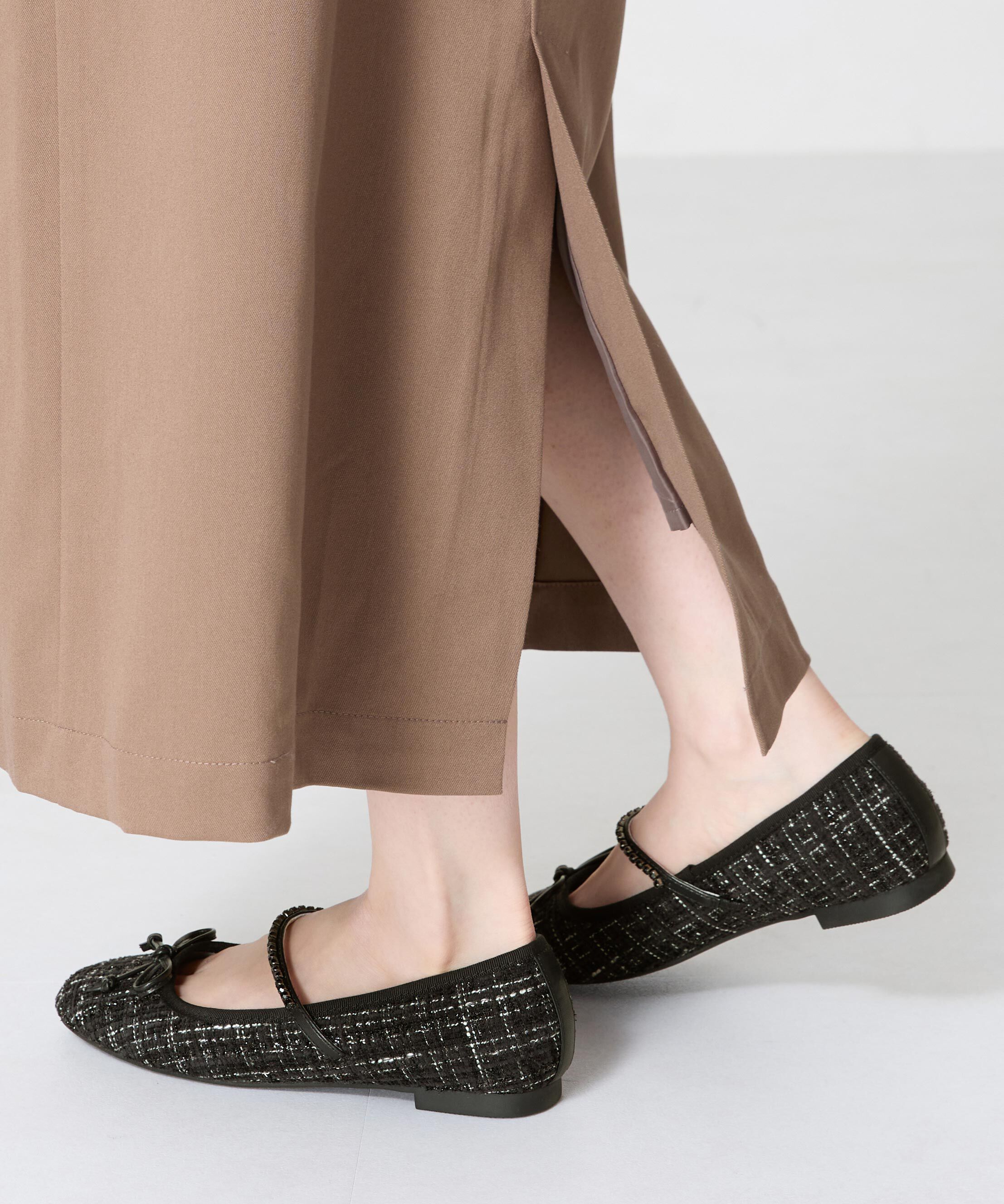 ORiental TRaffic「●2025春夏新作●ツイードバレエストラップパンプス/51106」|パンプス|