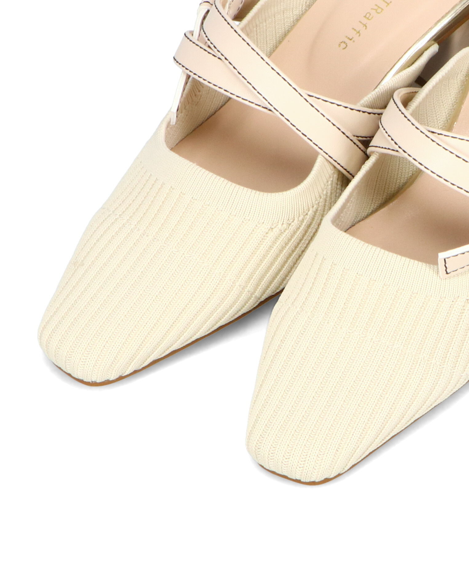 ORiental TRaffic「●2025春夏新作●ニット&times;リボンミュールパンプス/51120 パンプス ミュール ニット 人気 売れてる」|パンプス|