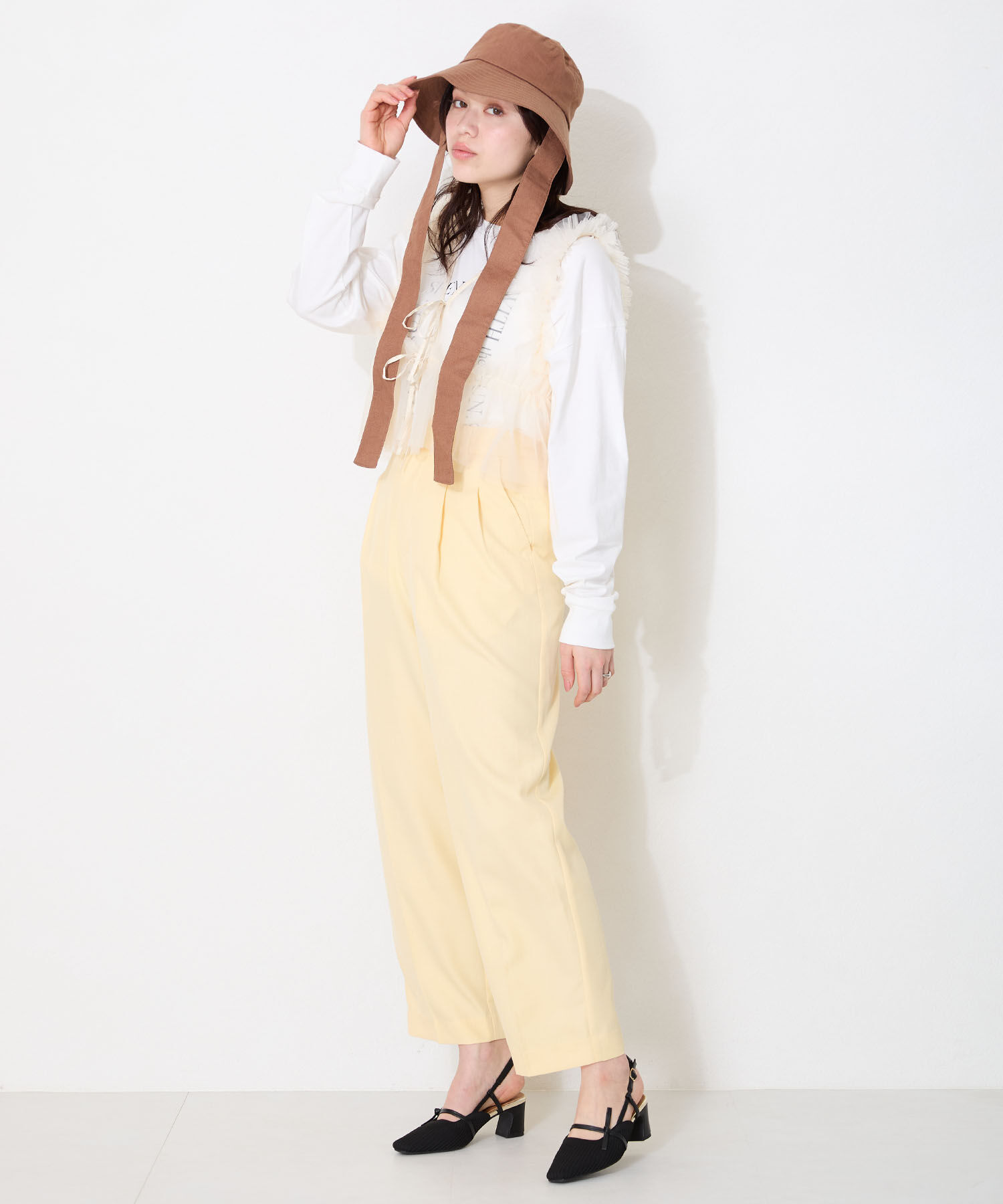 ORiental TRaffic「●2025春夏新作●リブニット細ストラップパンプス/51114 人気 トレンド 売れてる パンプス ニット」|パンプス|