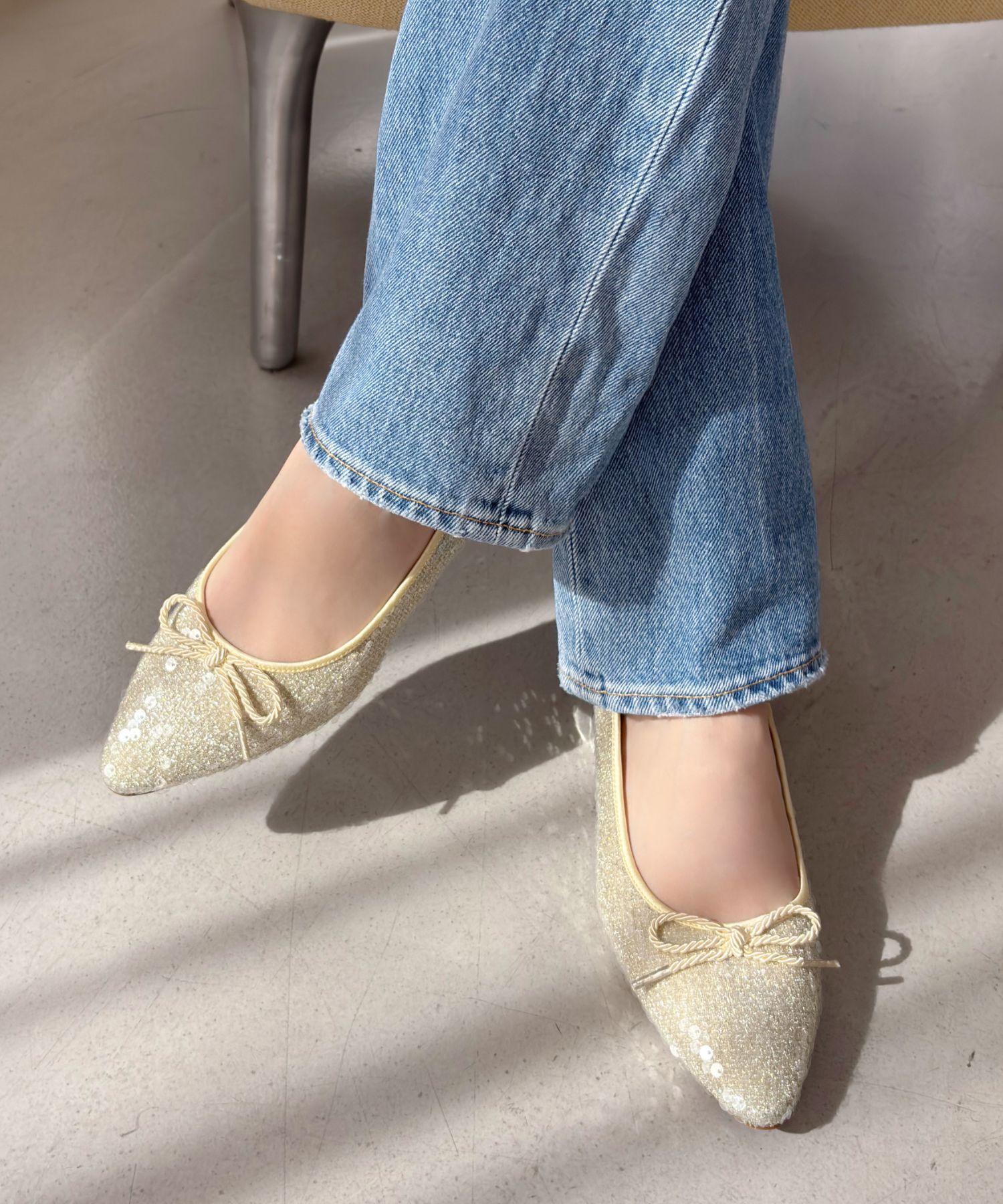 ORiental TRaffic「●2025春夏新作●スパンコールバレエシューズ/51109 バレエシューズ パンプス 人気 トレンド」|パンプス|