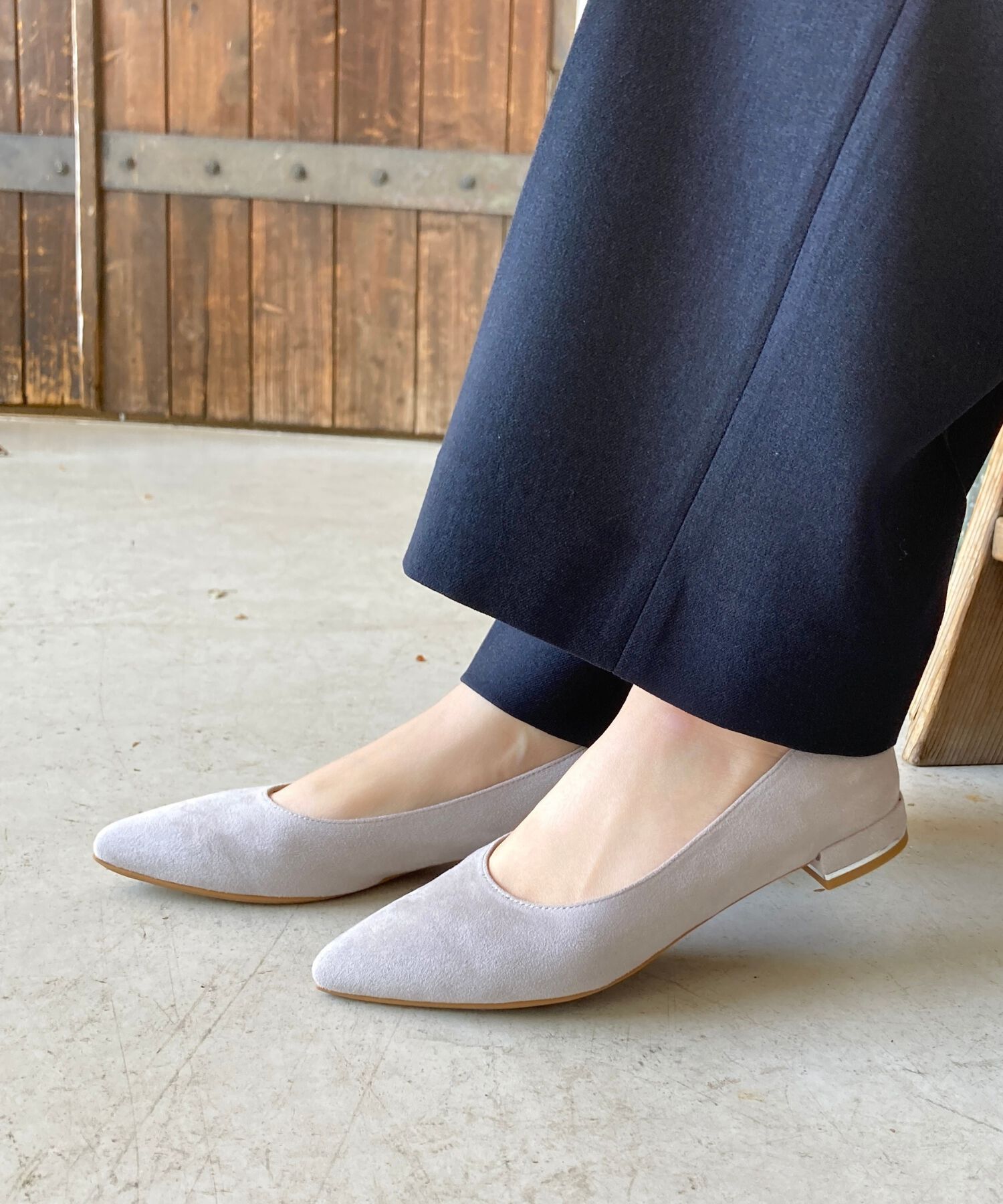 ORiental TRaffic「【跳べるパンプス/シリーズ累計１５０万足突破】メタリックライン フラット /R-3218 パンプス クッション」|パンプス|