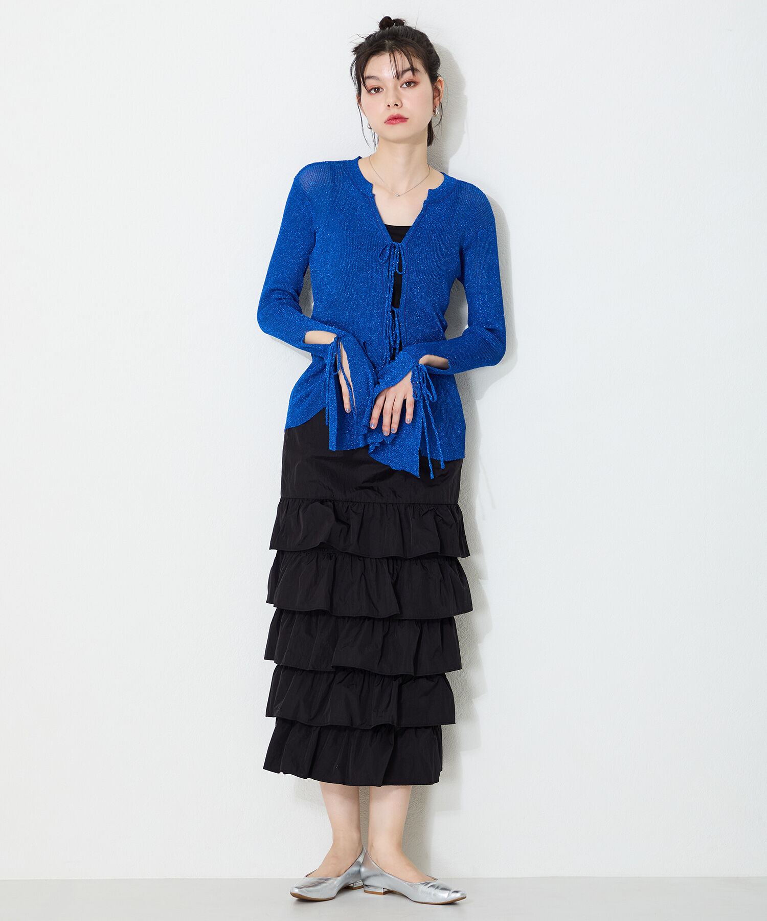 ORiental TRaffic「【WEB限定】アシンメトリーデザイン フラット パンプス /55102 通勤靴 すっきりシルエット」|パンプス|