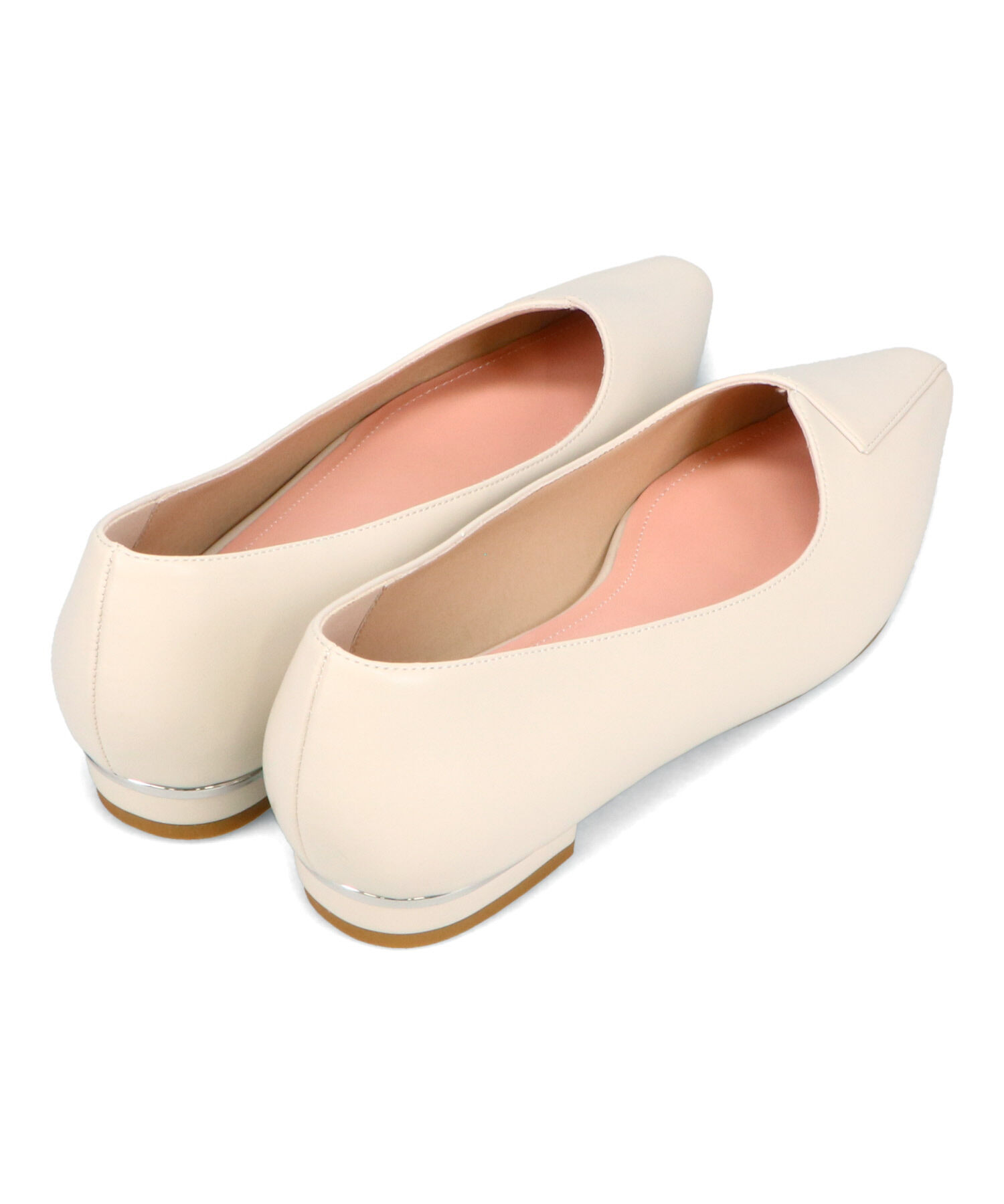 ORiental TRaffic「【WEB限定】アシンメトリーデザイン フラット パンプス /55102 通勤靴 すっきりシルエット」|パンプス|