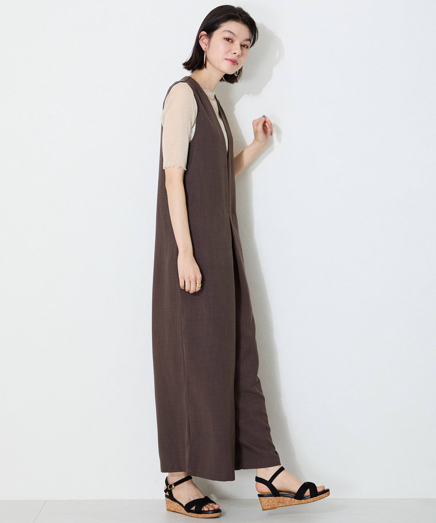 WA Oriental TRaffic「●2025春夏新作●アーモンドトゥクロスウエッジサンダル/52201 サンダル トレンド 人気 クッション」|サンダル|