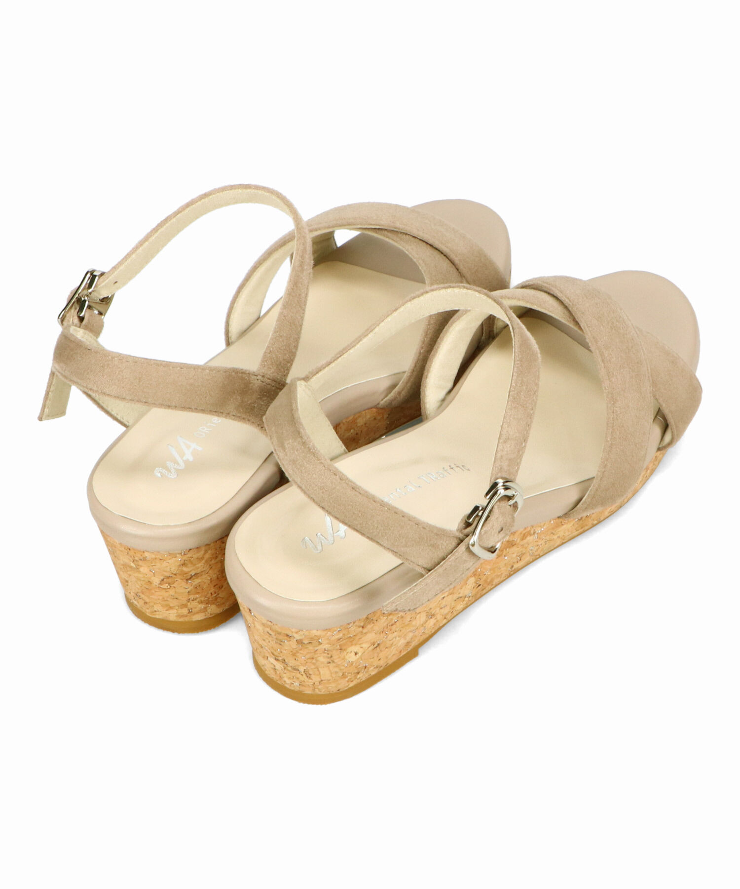 WA Oriental TRaffic「●2025春夏新作●アーモンドトゥクロスウエッジサンダル/52201 サンダル トレンド 人気 クッション」|サンダル|