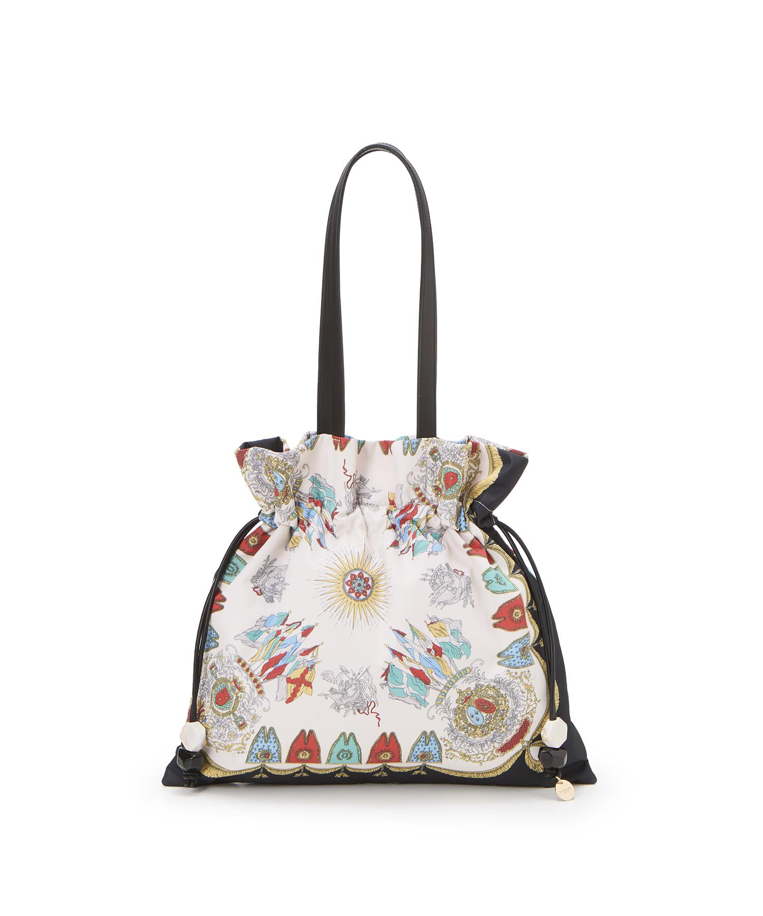 TOPKAPI TREASURE「【TREASURE TOPKAPI】マイルドサテン スカーフ柄 巾着 トート バッグ 」|トートバッグ|