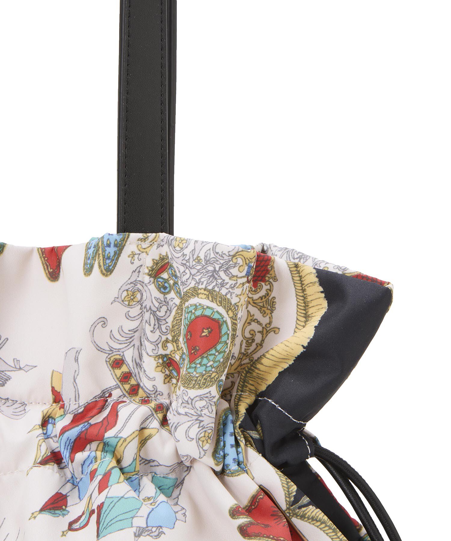 TOPKAPI TREASURE「【TREASURE TOPKAPI】マイルドサテン スカーフ柄 巾着 トート バッグ 」|トートバッグ|