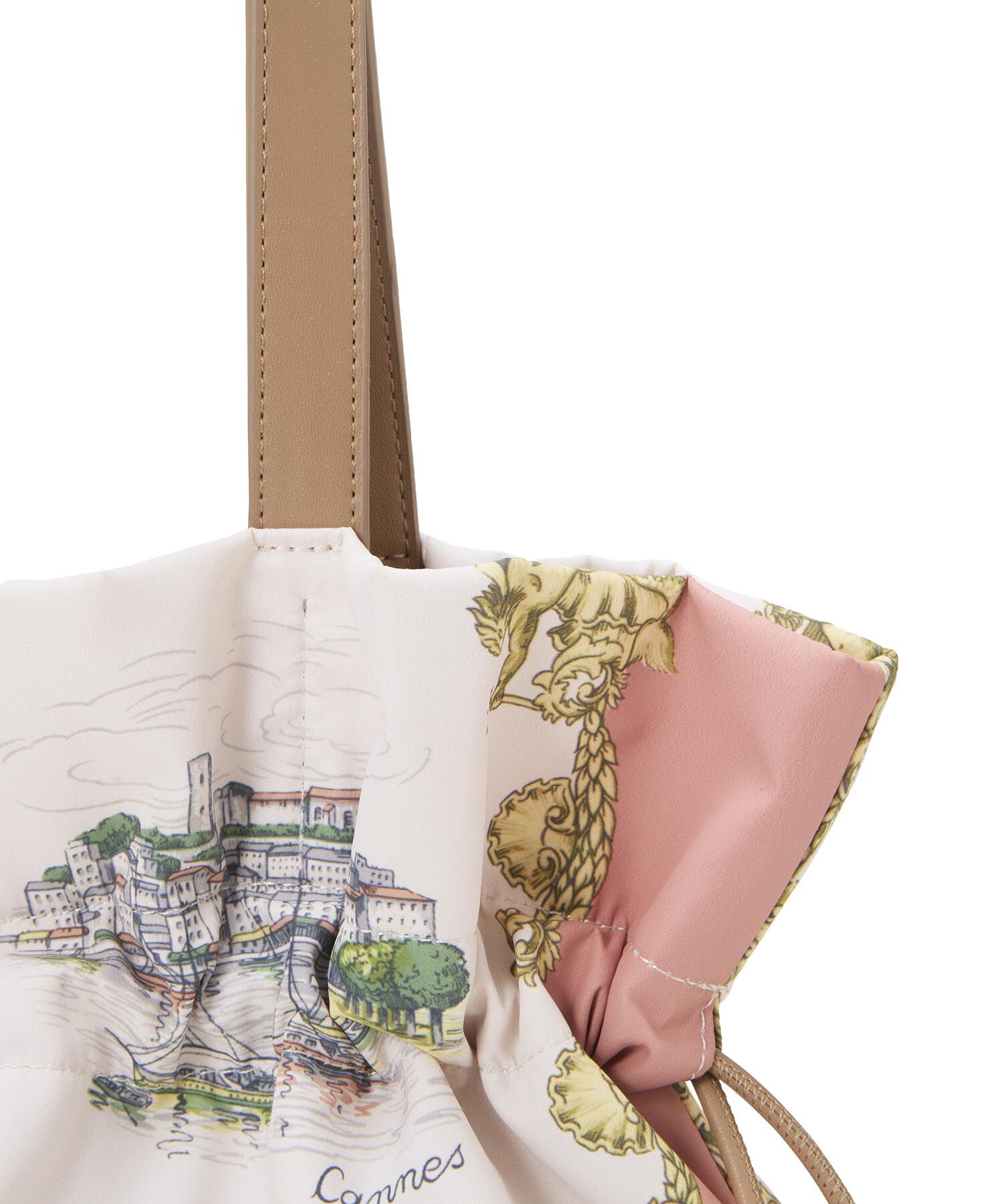 TOPKAPI TREASURE「【TREASURE TOPKAPI】マイルドサテン スカーフ柄 巾着 トート バッグ 」|トートバッグ|