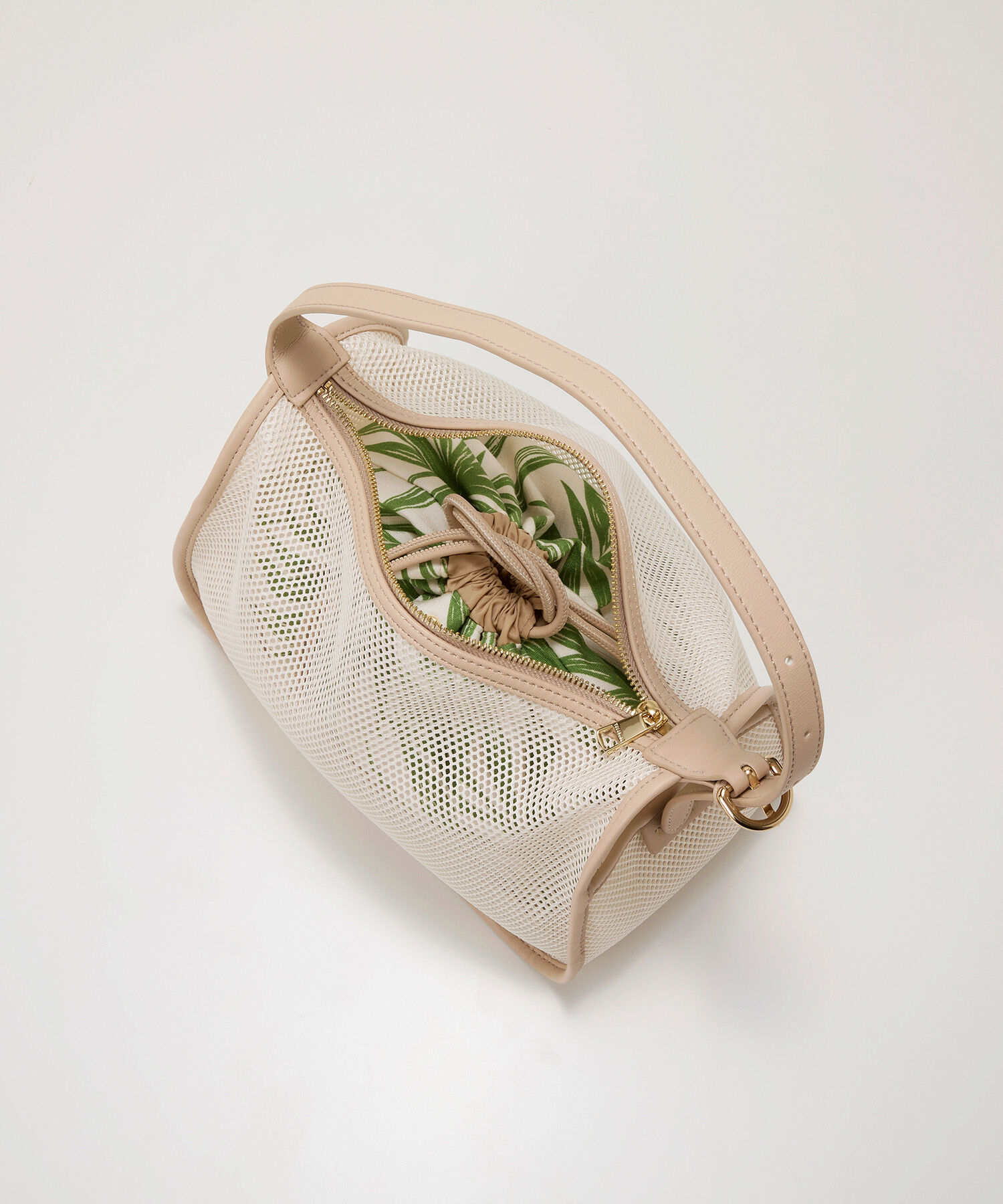 TOPKAPI TREASURE「【TREASURE TOPKAPI】プリント 巾着バッグ付き メッシュ ワンハンドルバッグ 」|ハンドバッグ|