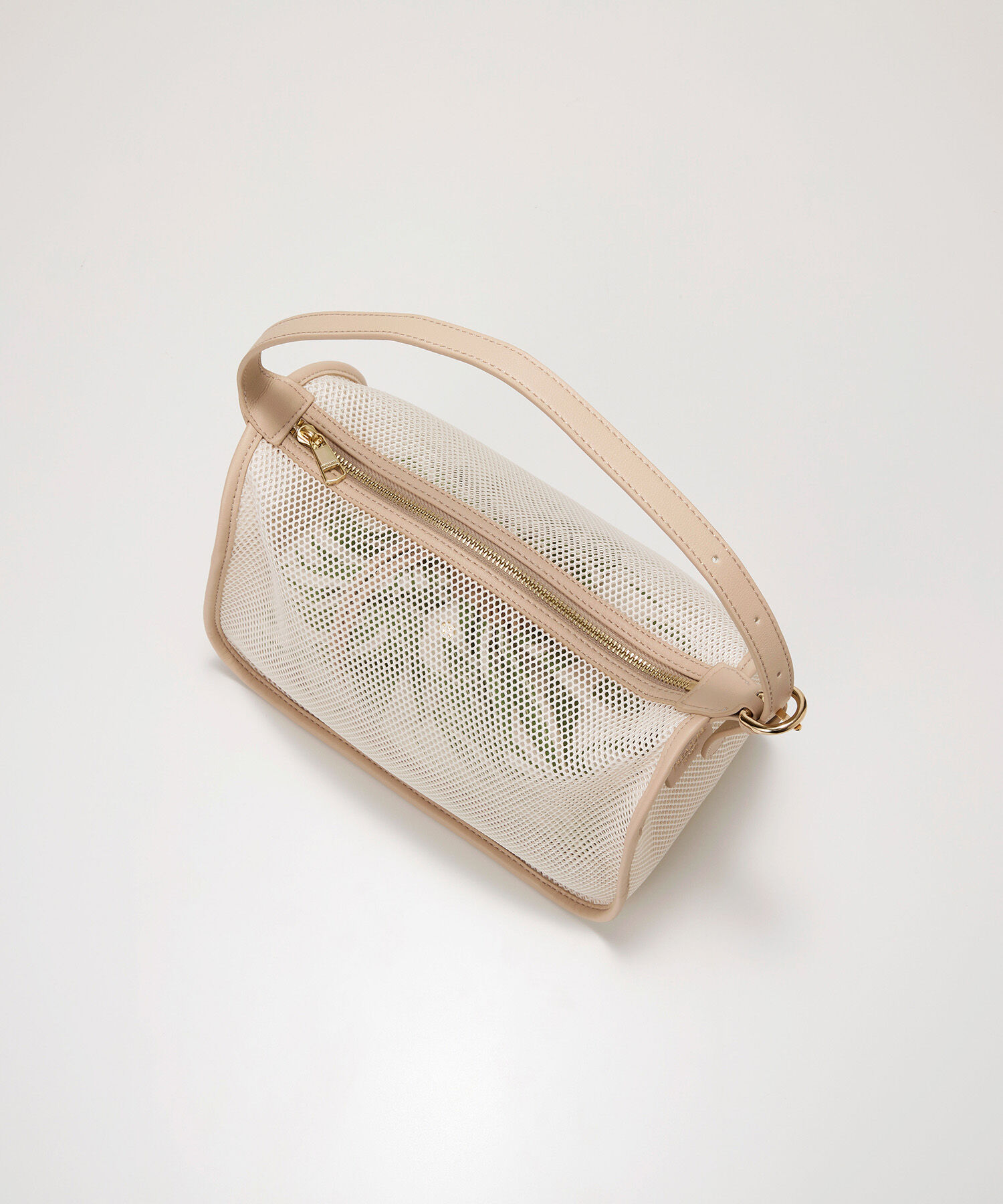 TOPKAPI TREASURE「【TREASURE TOPKAPI】プリント 巾着バッグ付き メッシュ ワンハンドルバッグ 」|ハンドバッグ|