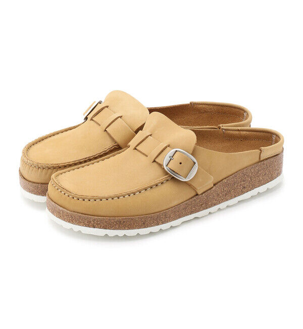 BIRKENSTOCK「【ビルケンシュトック】バックリー/ラテクリーム ヌバックレザー/クロッグ メンズ/BUCKLEY」|サンダル|トープ