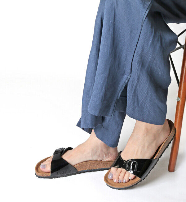 BIRKENSTOCK「【ビルケンシュトック】マドリッド/パテントブラック ビルコフロー/サンダル レディース」|サンダル|