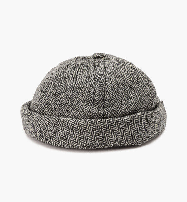 BETON CIRE「【ベトン シレ】ミキ/プリントシェブロン ウール/帽子 メンズ レディース/BETON CIRE」|キャップ・キャスケット|ブラック系その他