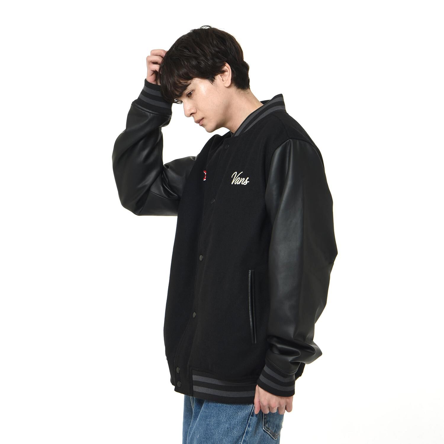 VANS「【VANSｱﾊﾟﾚﾙ】M STEVENS VARSITY JACKET」|ポロシャツ|
