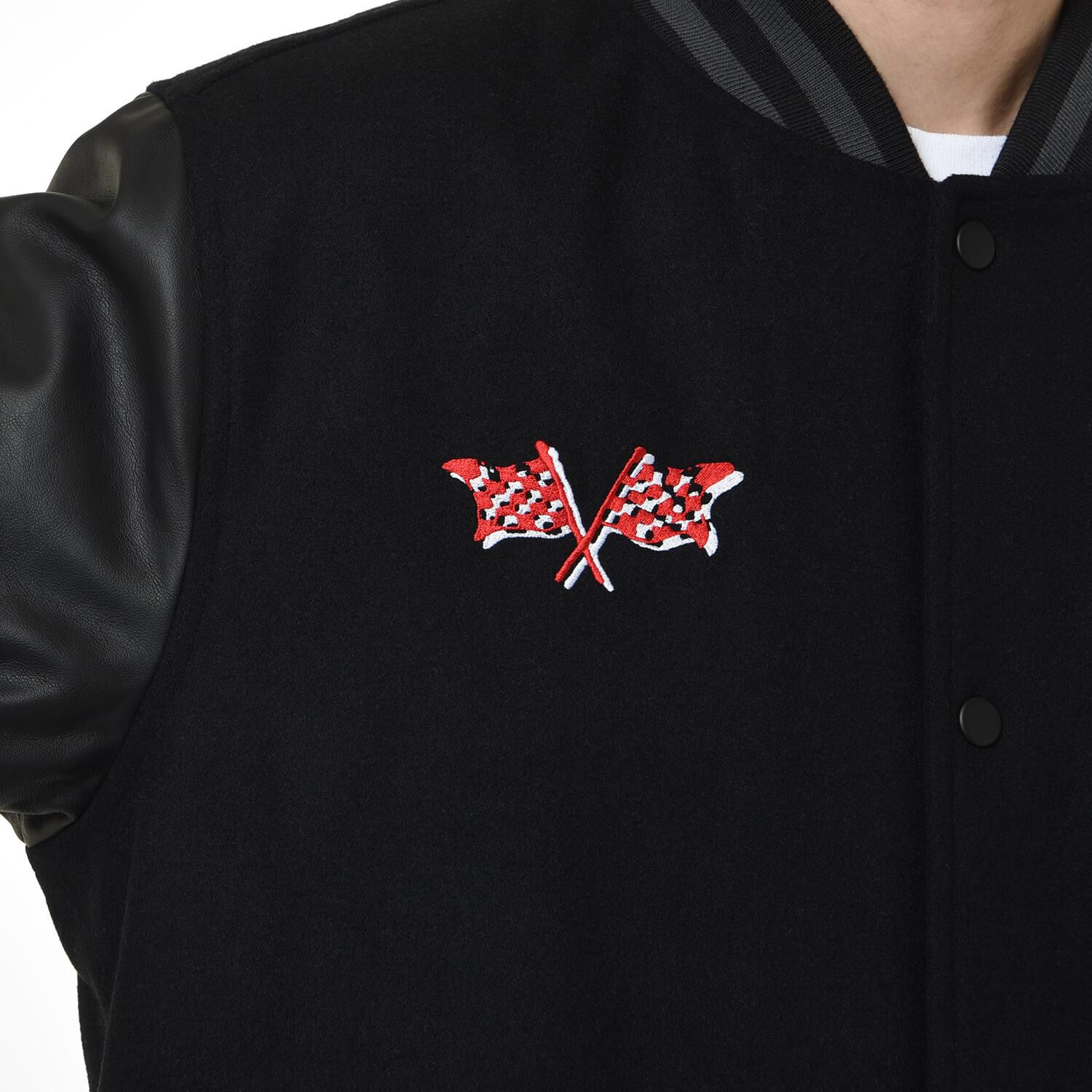 VANS「【VANSｱﾊﾟﾚﾙ】M STEVENS VARSITY JACKET」|ポロシャツ|