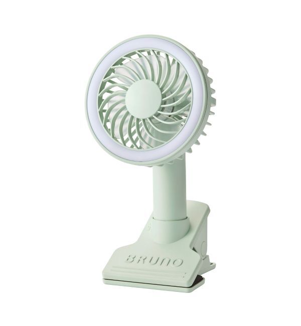 BRUNO「ポータブルクリップライトファン」|電化製品|ライトグリーン