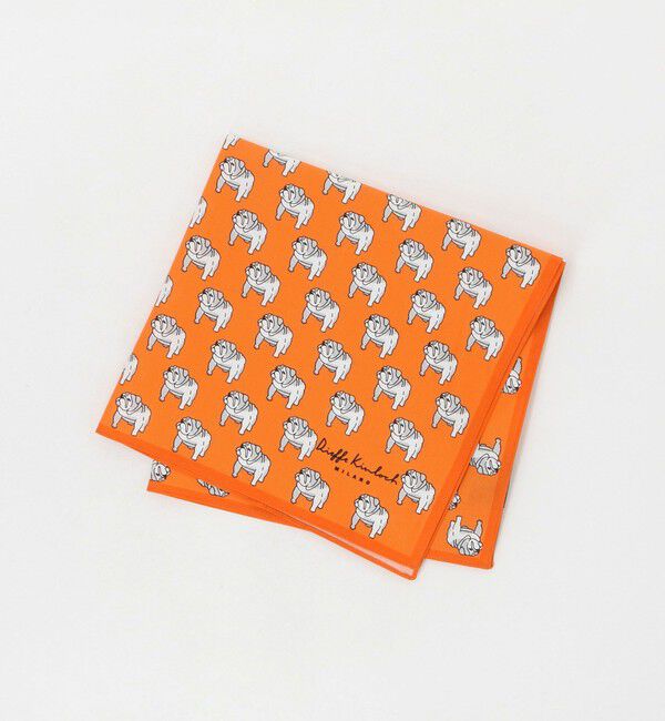 UNITED ARROWS「＜Dieffe Kinloch＞Bulldog ハンカチ」|ハンカチ|ORANGE