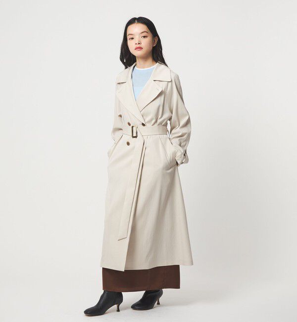 EMMEL REFINES「＜EMMEL REFINES＞EM Wボタン トロミ フレア トレンチコート」|トレンチコート|