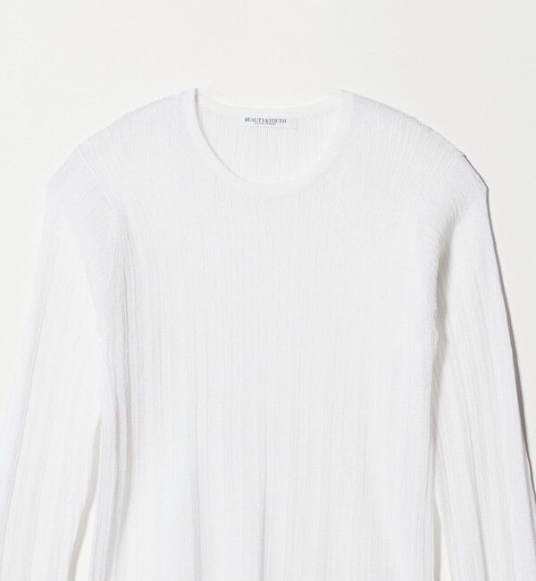 BEAUTY&YOUTH UNITED ARROWS「ランダムリブ ニットプルオーバー ウォッシャブル」|ニット・セーター|