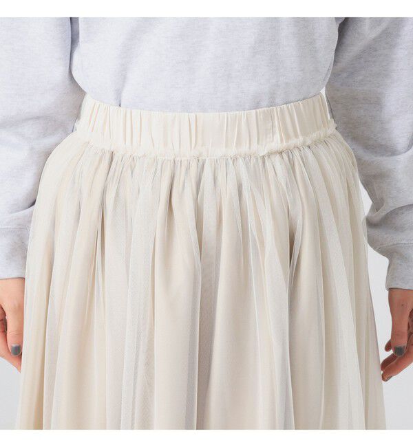 Ray BEAMS 「チュール ギャザー スカート」|スカート|