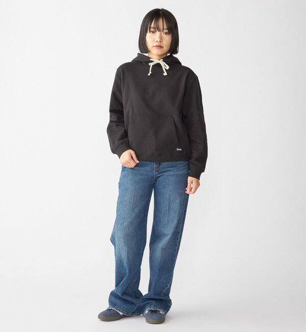SHIPS「【WEB限定】SHIPS: マイクロ SHIPS 刺繍 ロゴ 裏毛 スウェット プルオーバーパーカー」|パーカー|